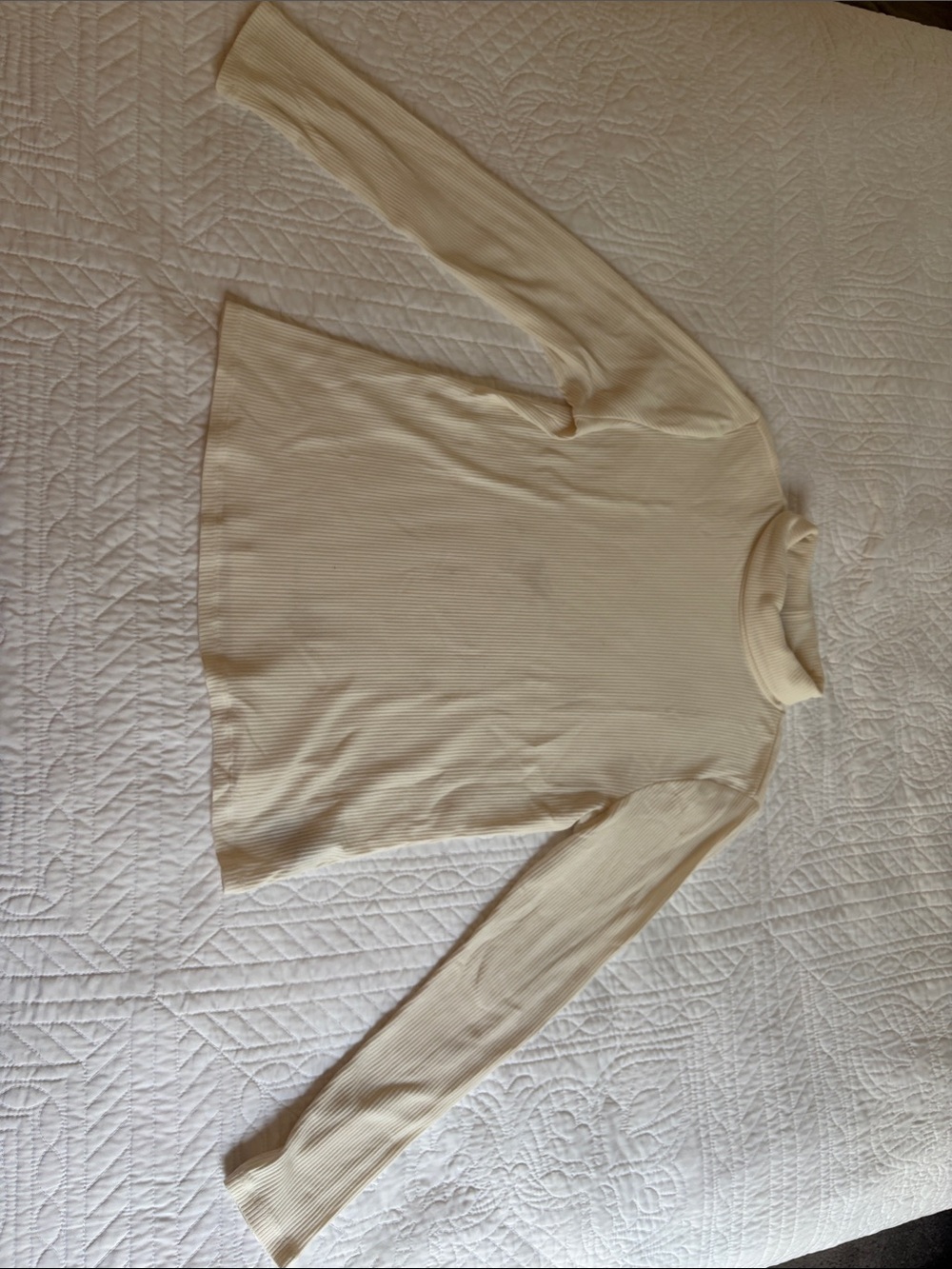 Old Navy Cream Ribbed Cowl-Neck Sweater
